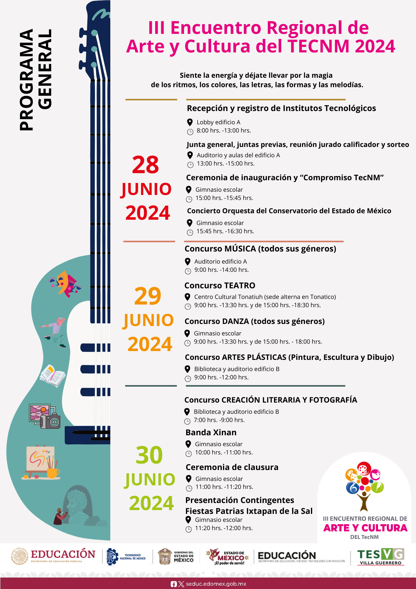 III Encuentro de Arte y Cultura TecNM, etapa regional Sede Tecnológico de Estudios Superiores de Villa Guerrero