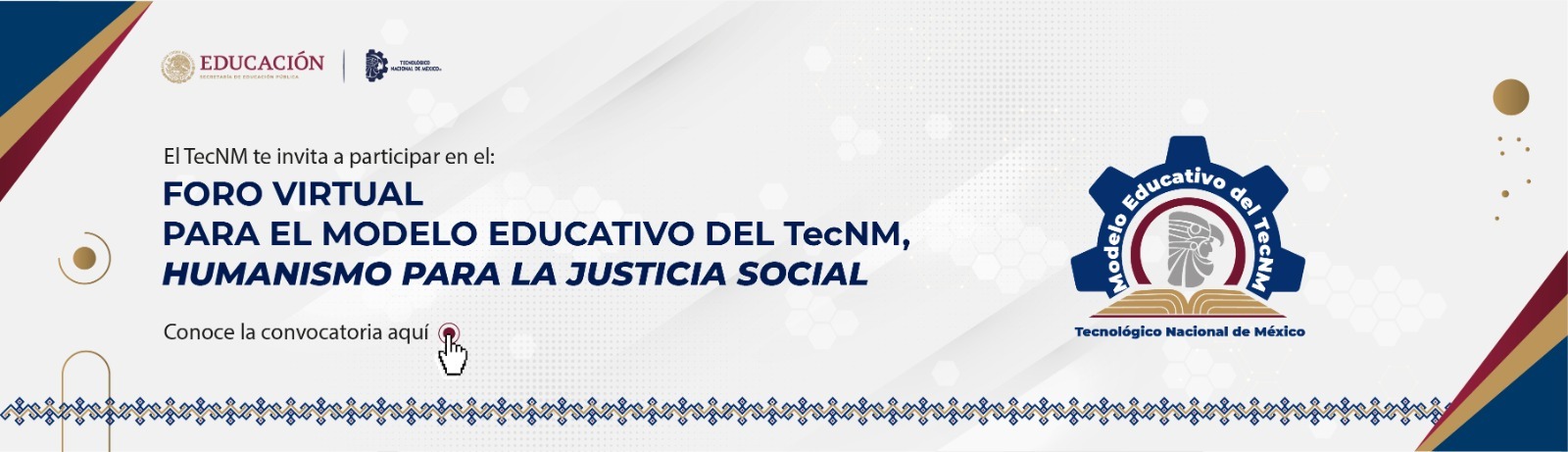 FORO VIRTUAL PARA EL MODELO EDUCATIVO DEL TECNM, HUMANISMO PARA LA JUSTICIA SOCIAL.